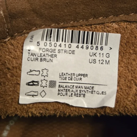 Clarks Men Forge Stride Tan Leather Boot 12M - Picture 5 of 7